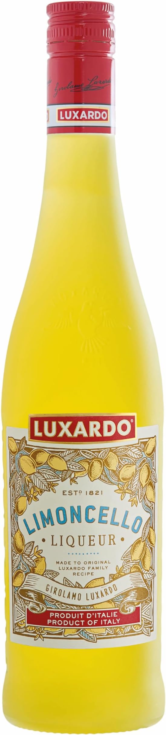 Limoncello Liqueur 70cl, 27%ABV | Premium Italian Artisanal Lemon Liqueur | Made to Traditional Family Recipe using Real Lemons, Natural, Refreshing & Vegan Friendly
