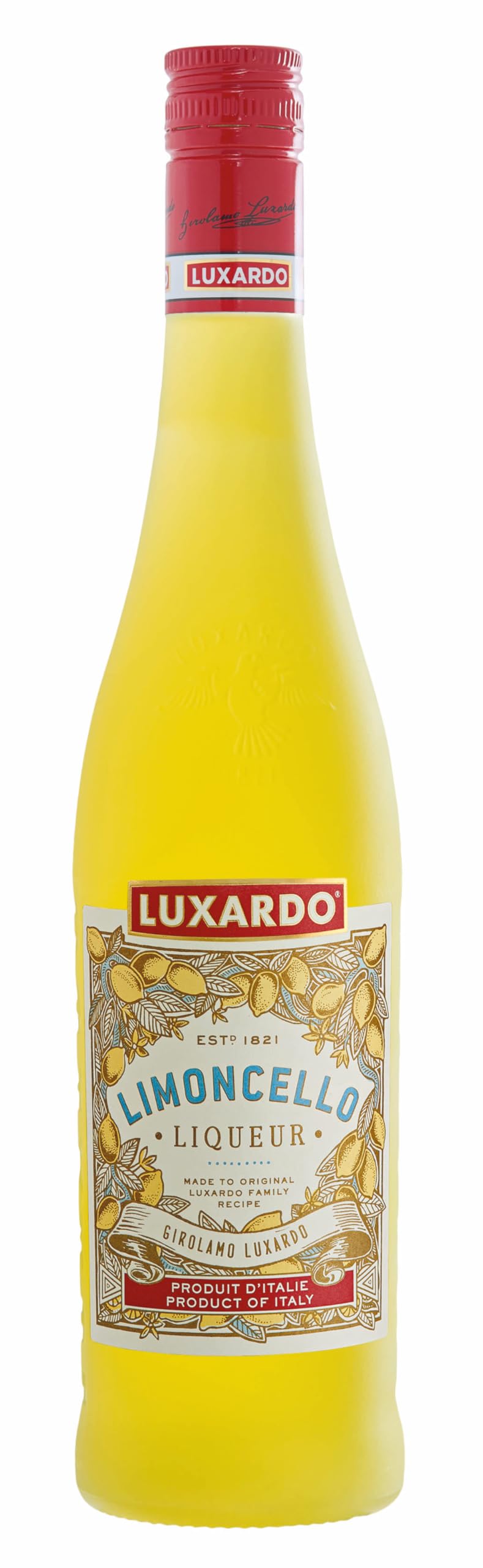 Luxardo Limoncello Liqueur 70cl, 27%ABV | Premium Italian Artisanal Lemon Liqueur | Made to Traditional Family Recipe using Real Lemons, Natural, Refreshing & Vegan Friendly