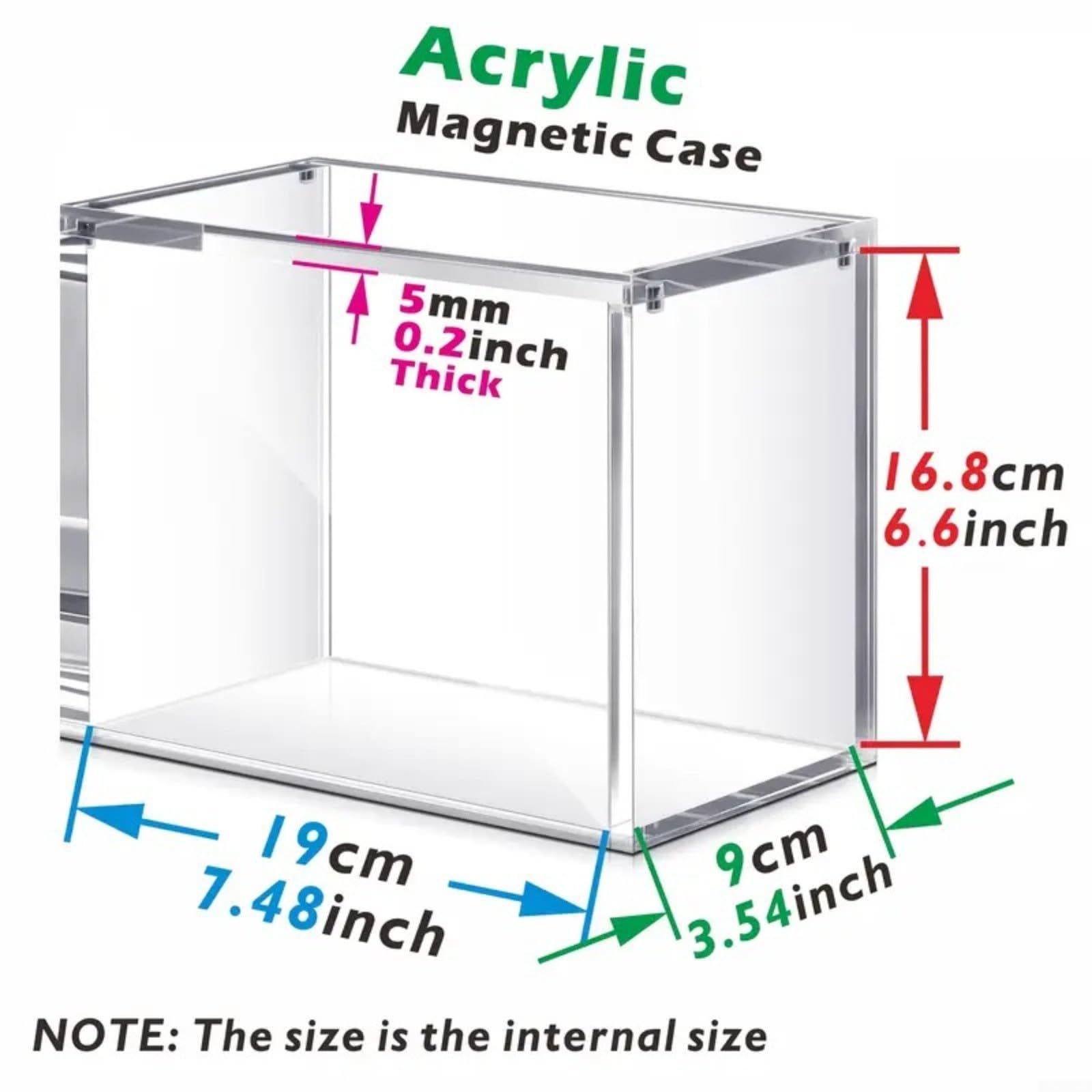 Vitrina acrílica transparente para caja de refuerzo TCG, almacenamiento apilable de 4 mm de grosor con cierre seguro, a prueba de polvo y humedad (2)