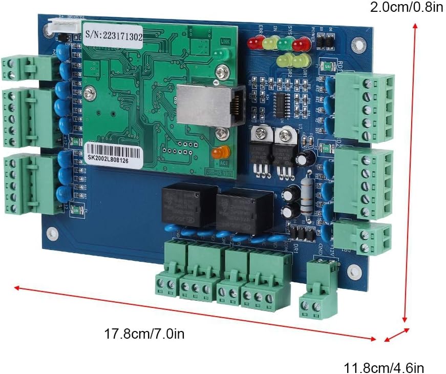 Dimensions of the Wendry Access Control Board