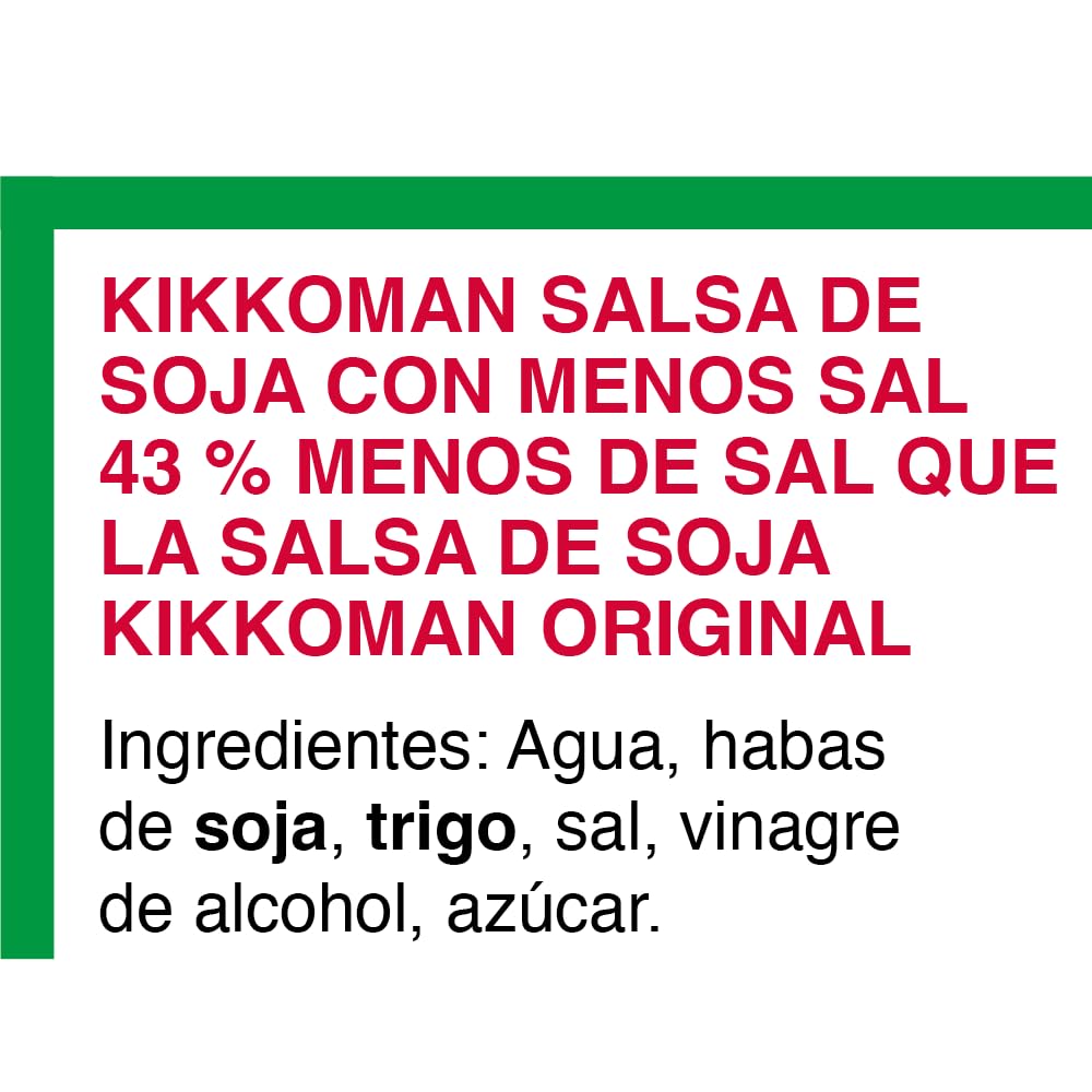 6x1L Salsa di soia Kikkoman ridotta in sale con il 43% di sale in meno