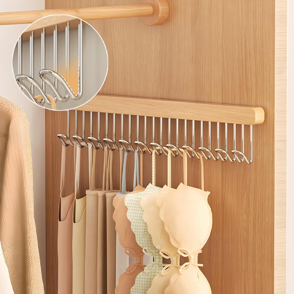 Lot De 2 Cintres De Ceinture Extractibles Pour Placard, Débardeur, Soutien- Gorge, Porte-manteau, Porte-manteau, Organiseur Mural à Suspendre Pour Cravate, Ceinture, écharpe, Camisole (12 Crochets