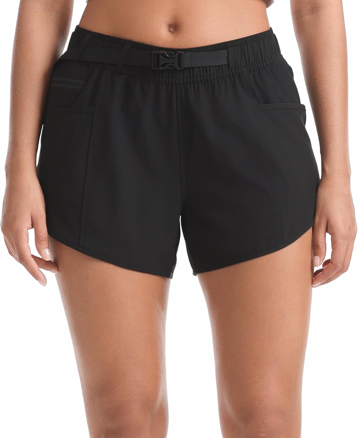 Rrosseyz Running Shorts for Womens with Liner High Waisted Lightweight Athletic Shorts with Pockets for Workout Gym Outdoor