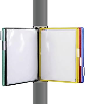 Tarifold Magnetic Wall Mount Reference System, 10 Pockets, Assorted Colors