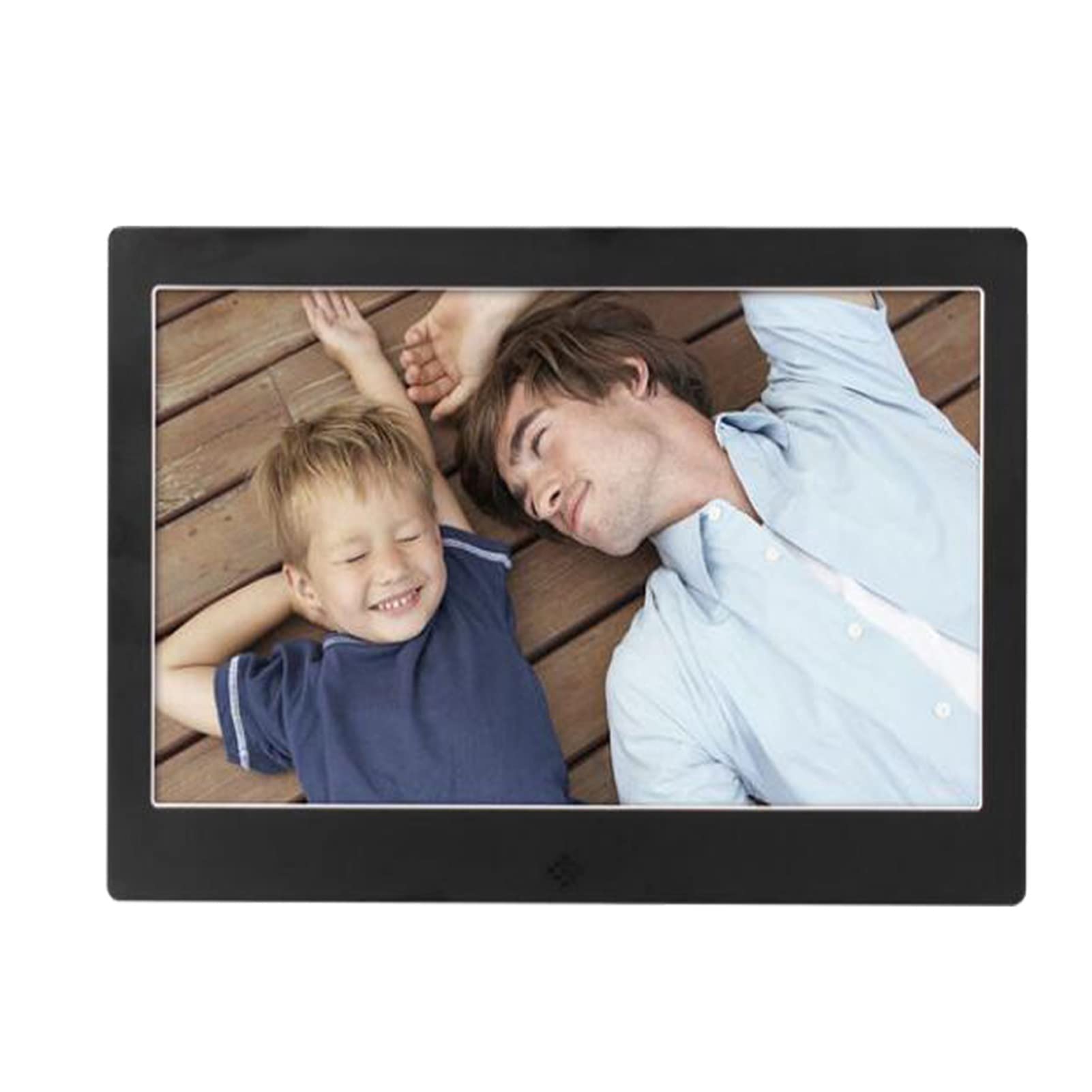 Inteligentna cyfrowa ramka na zdjęcia WiFi 10-calowa metalowa cyfrowa ramka na zdjęcia LED 720P Muzyka wideo Kalendarz Zegar Odtwarzacz Rozdzielczość 1024x600 (kolor: soczewka) little surprise