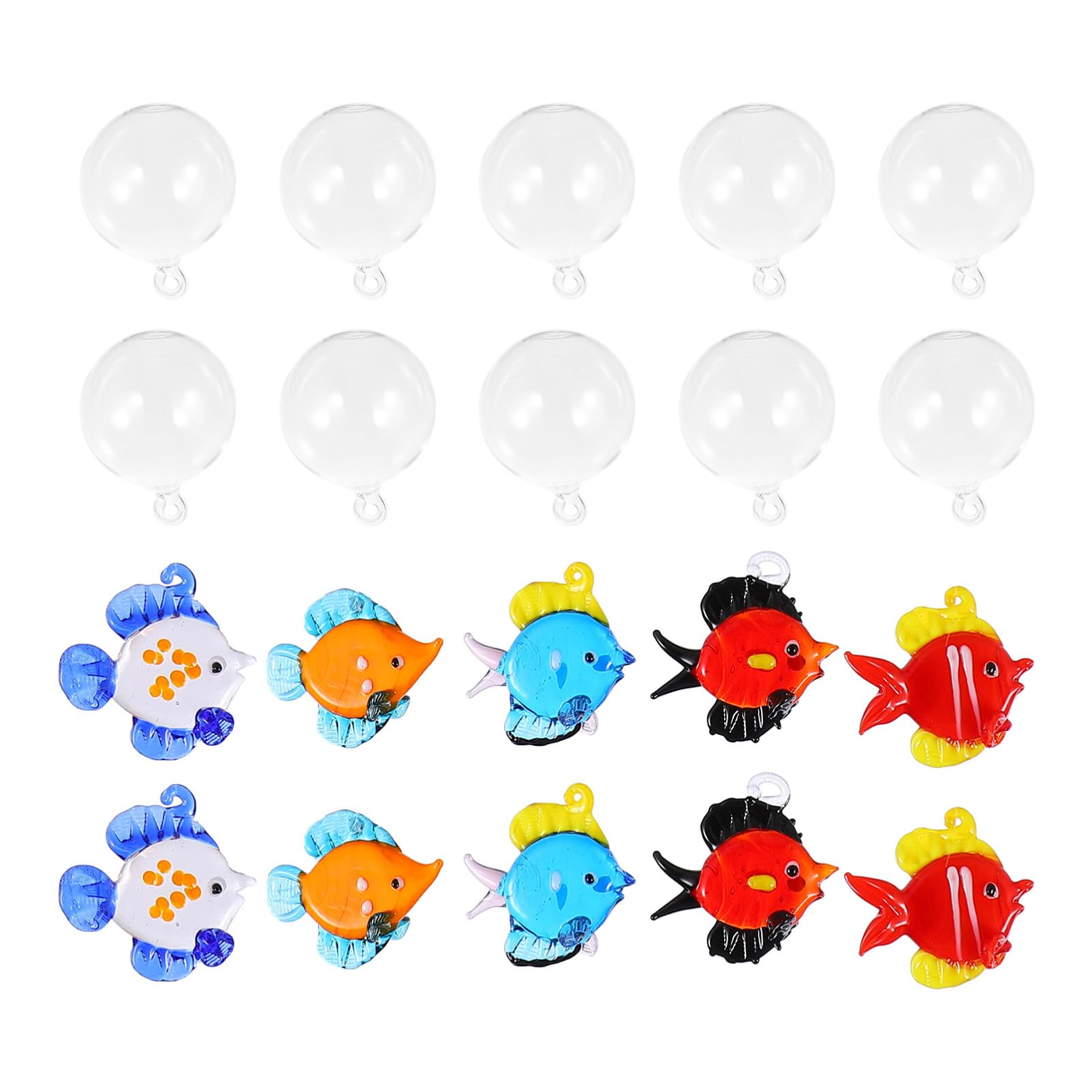 Adorno de Micropaisaje para Acuario Flotante Decorativo 10 Piezas Vidrio