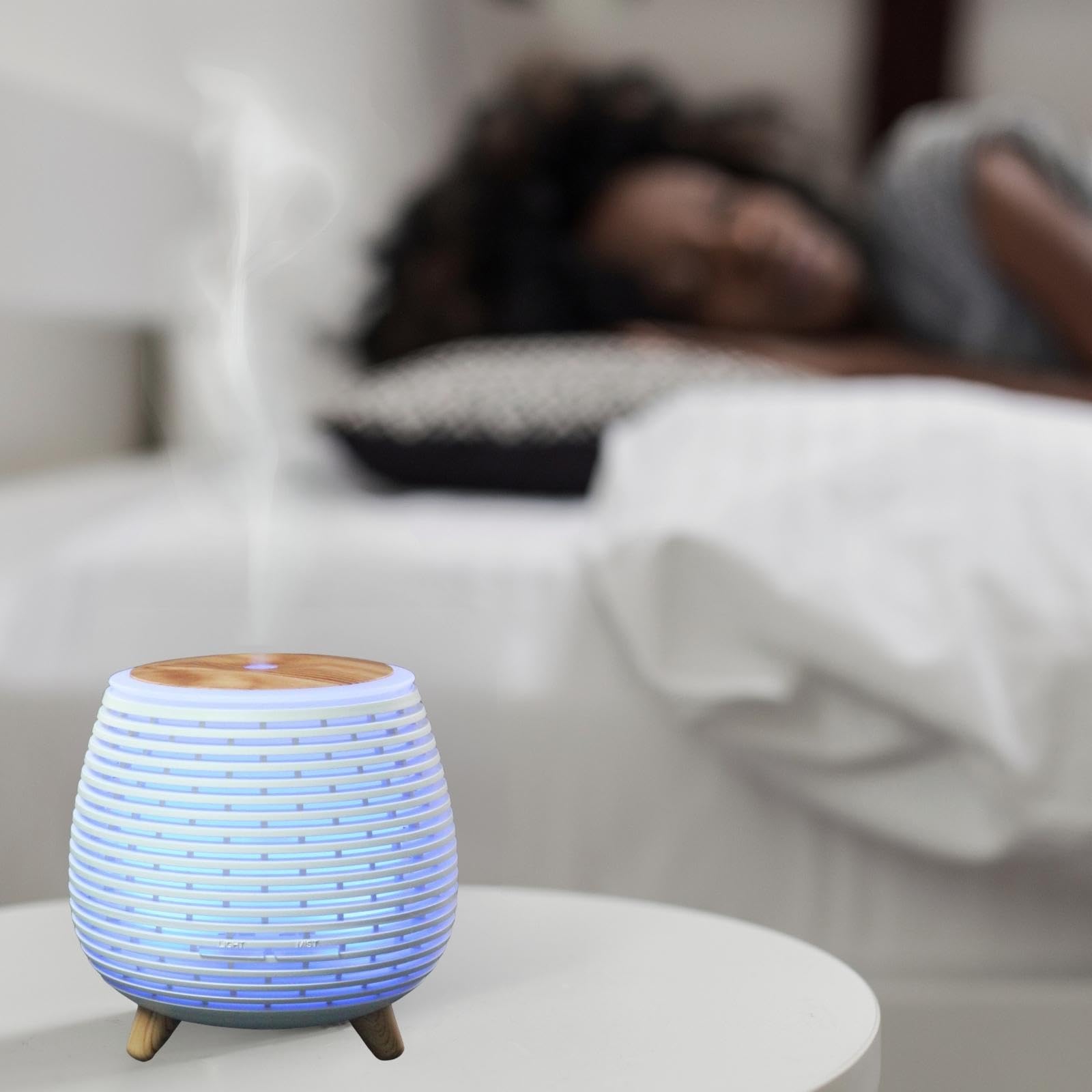 Zen'Aroma Difusor de Aceite Esencial Lola, difusor ultrasónico de aromaterapia fría difusor de Perfume eléctrico USB, 2 Modos de difusión, Apagado automático, iluminación LED, silenciador y Compacto