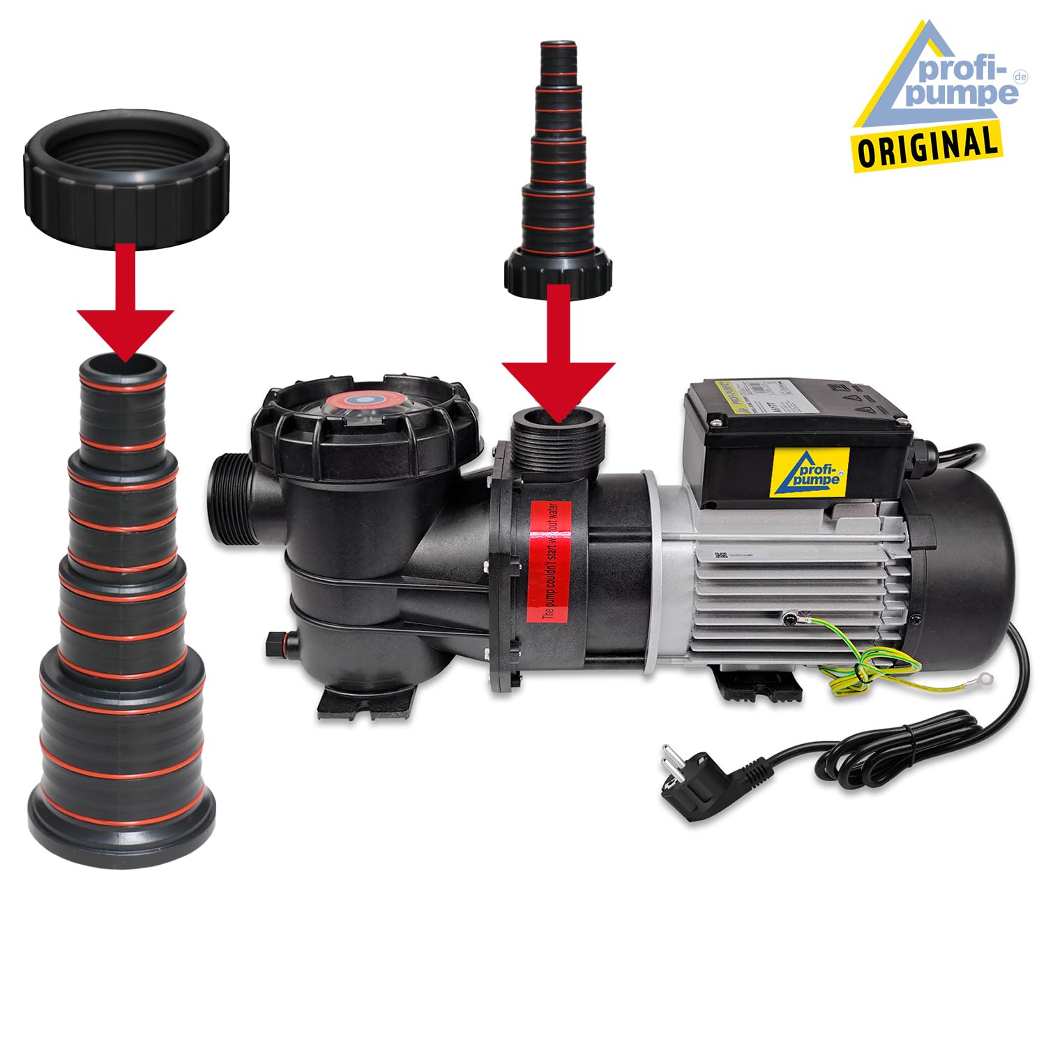 Schwimmbadpumpe Poolpumpe - Filterpumpe Schwimmbad/Swimmingpool, energiesparsam zuverlässig und effektiv, leichte Filterreinigung (POOL-STAR-750W)