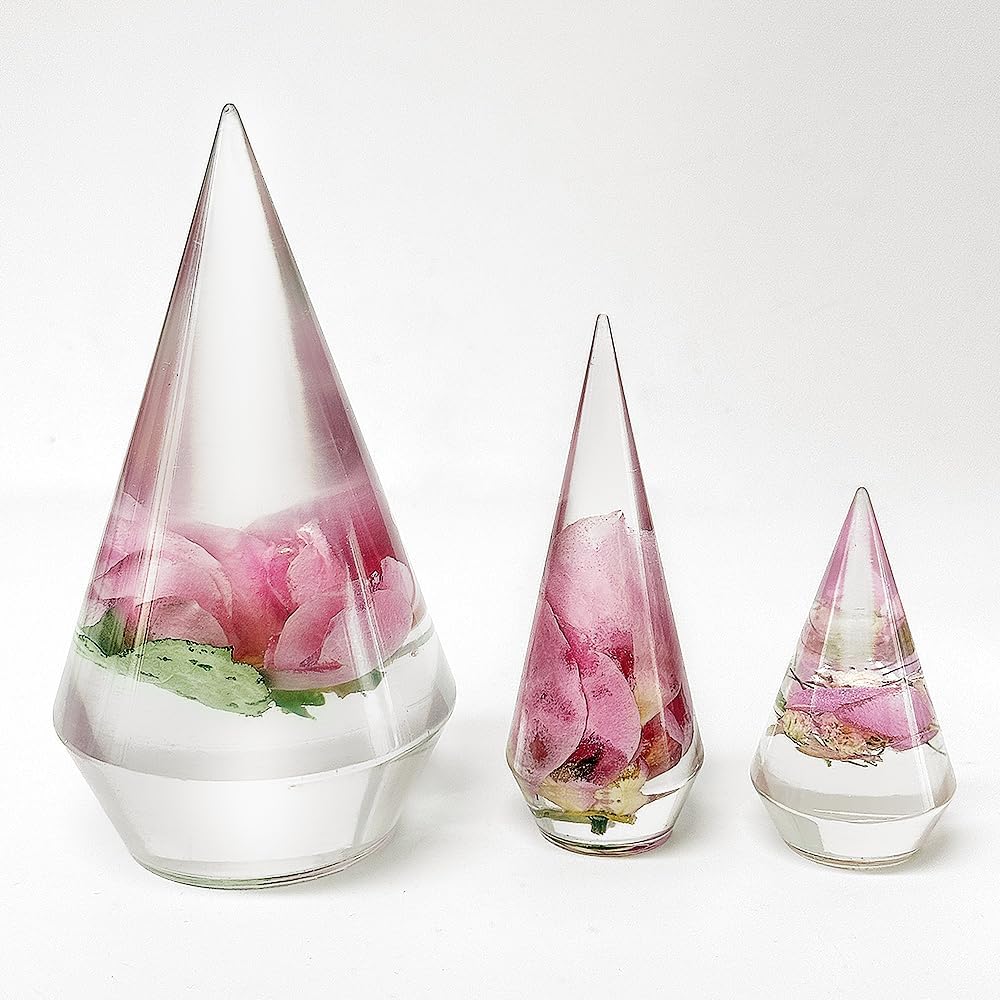 RESINWORLD Set of 5.5'', 4'', 2.8'' Cone Mold for Resin, Large Bracelet Holder/Ring Holder Mold