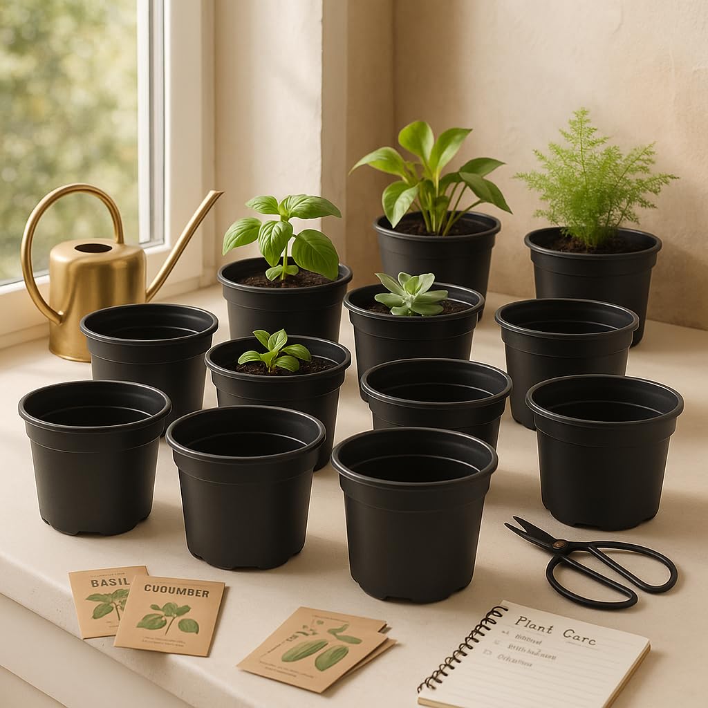 UGAOO Black Plant Pots - Set of 3 (14 Inch) -11 UGAOO Black Plant Pots - Set of 3 (14 Inch) -11