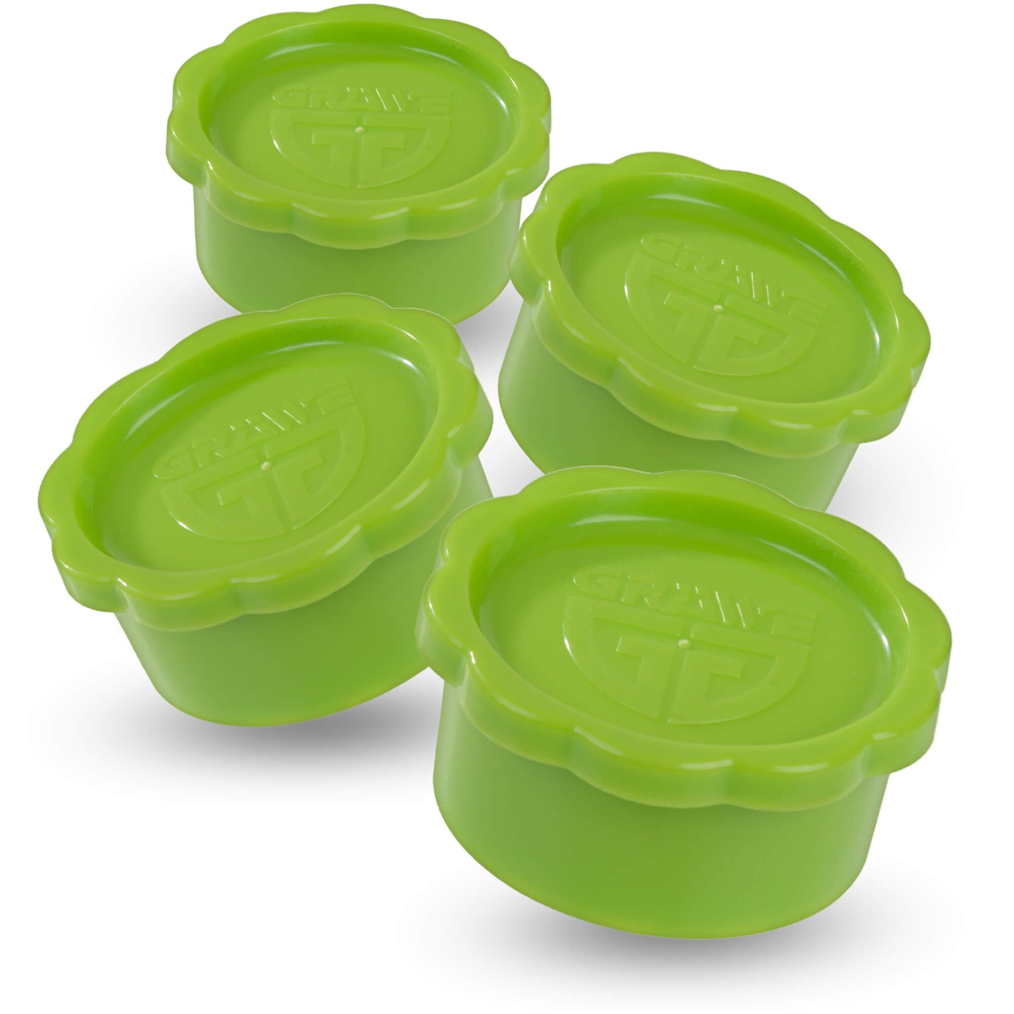 GRÄWE Lids for Sodastream Glass Bottles Penguin and Crystal, Set of 4 Bottle Lids, Completely Tight Lid, Green