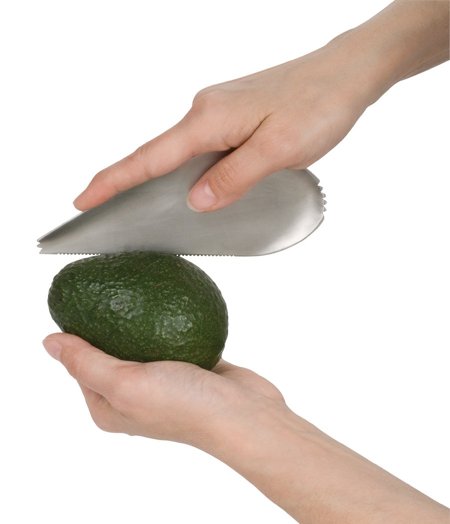 Trudeau Nankai Tsusho 0010-043 Avocado Cutter, Silver, Size: Approx. H 0.0 x W 5.9 x D 2.4 inches (0 x 15 x 6