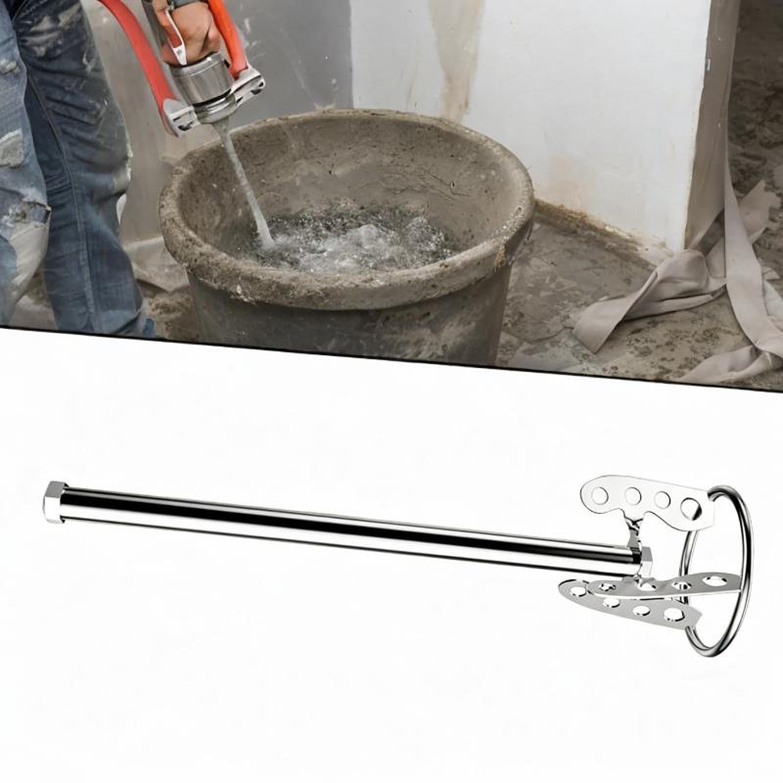 Milageto Taladro de agua, varilla agitadora, mezclador de pintura, suministros de taladro, agitador, mezclador, varilla mezcladora eléctrica de acero, M22