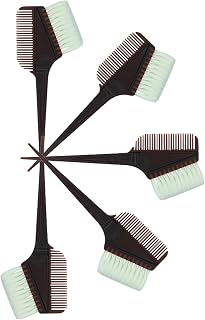5個 点ヘアカラーキット ヘアダイボウル 染毛コーム 染毛ブラシ ヘアドレッシングツール 美容師向け使いやすい耐久プラスチック製