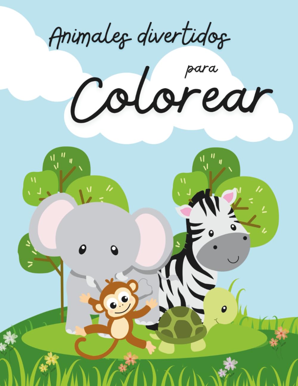 Libro de colorear - Animales adorables (Libros de colorear para niños)