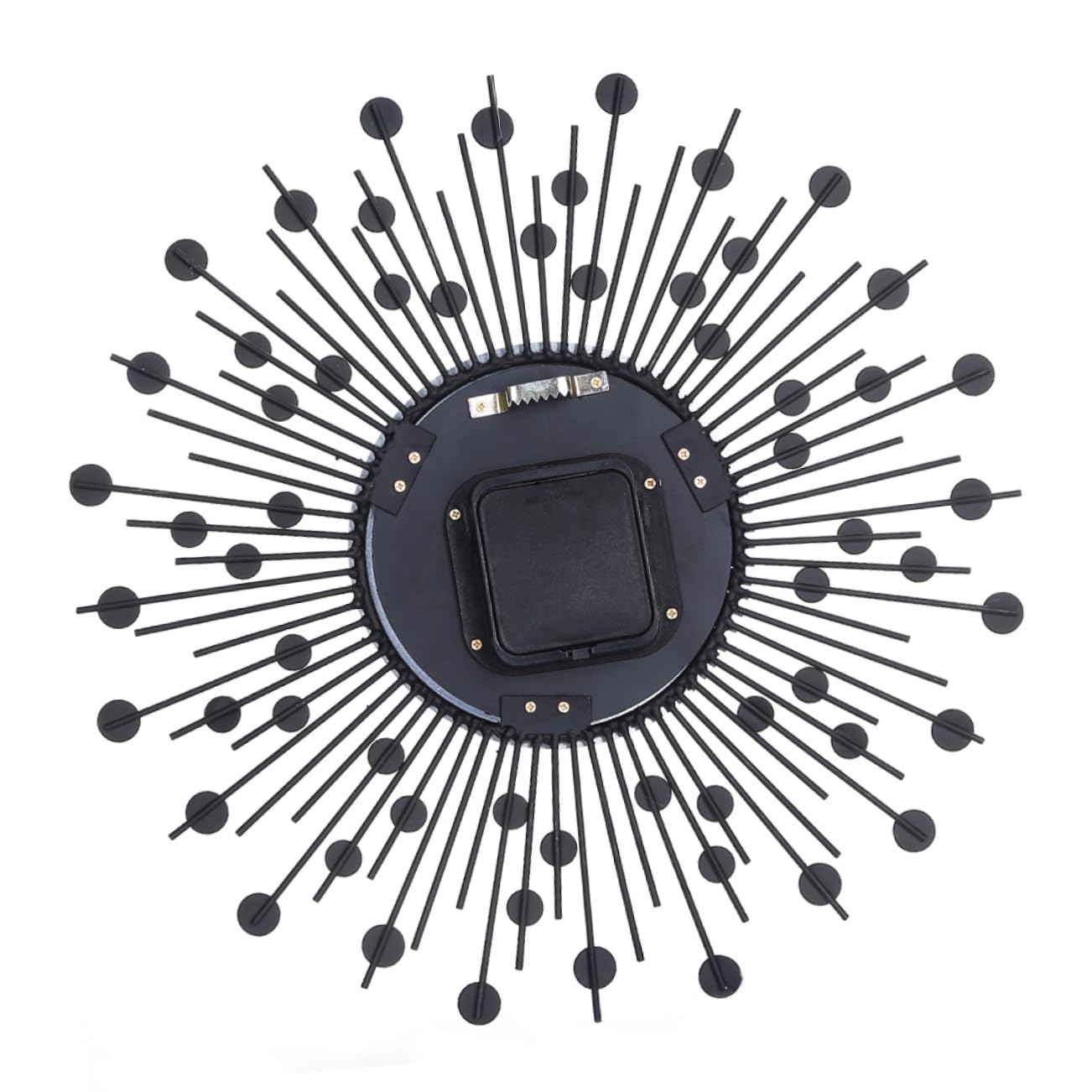 Cabilock Reloj de Pared Moderno Gemas Silencioso Decorativo de Hierro para Sala de Diseño Elegante para