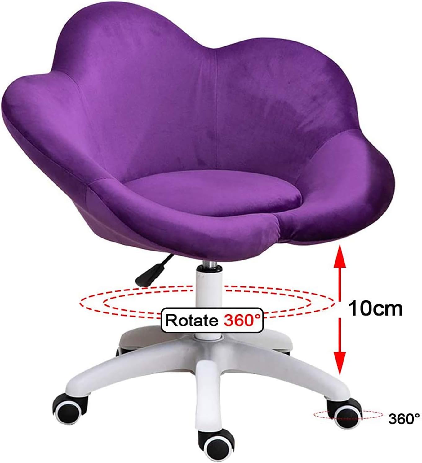 ベルベットのオフィスチェア、人間工学に基づいたコンピューターチェア