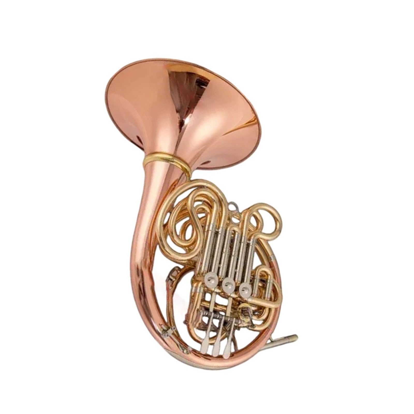Profesjonalny Instrument Waltorniowy Złoty Brąz Profesjonalny Wydajny Dwurzędowy Róg Francuski Z Czterema Klawiszami(Rose Copper)