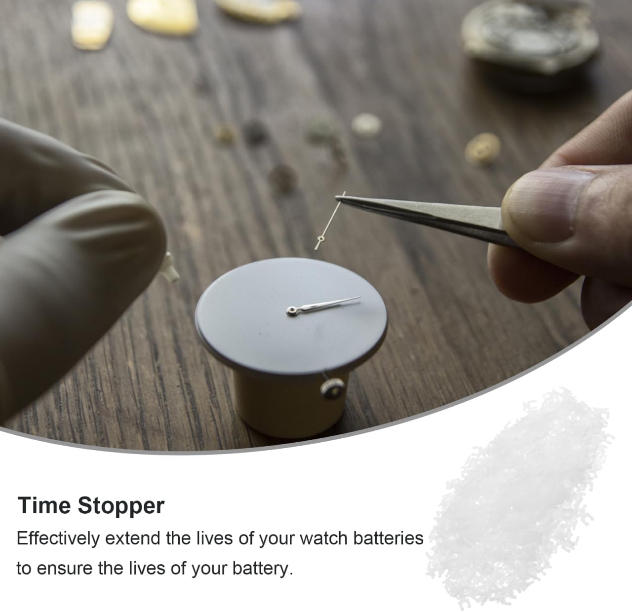 Hemobllo Watch Stopper Tool 1000Pcs Watch Crown Stoppers for Repair Extend Battery Life Compatible with Most Watches