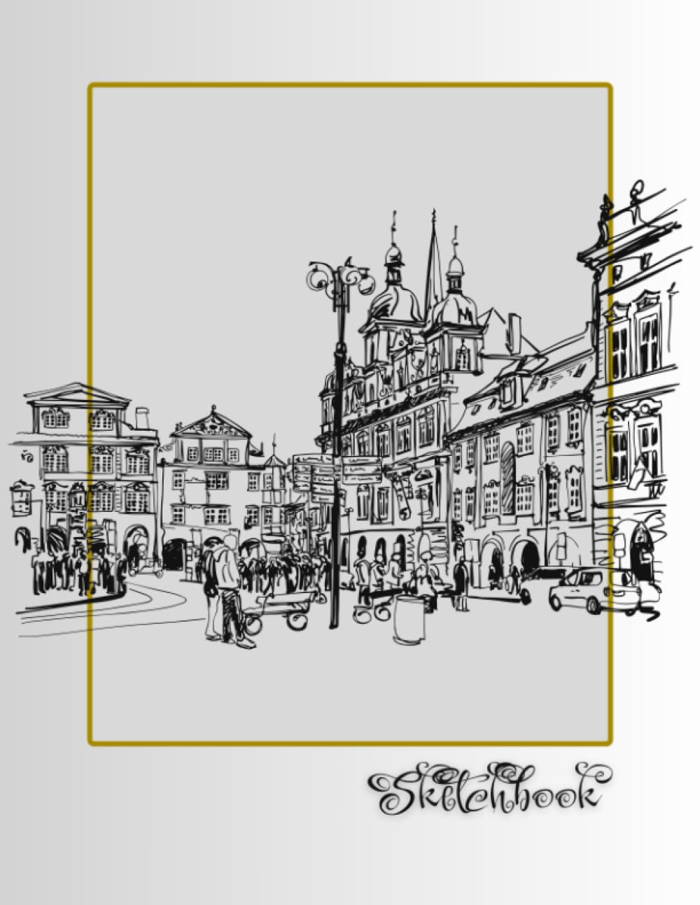 Sketchbook: City Scene, Large 8.5" x 11", 110 Pages, Perfect for Everyone, Crayons, Pencils, Drawing and Sketching