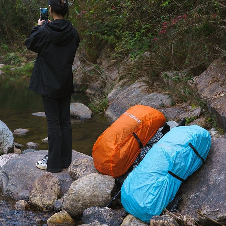 3F 20-85L backpack rain cover, waterproof, dustproof, wear-resistant, tear resistant outdoor hiking backpack cover (orange-S)