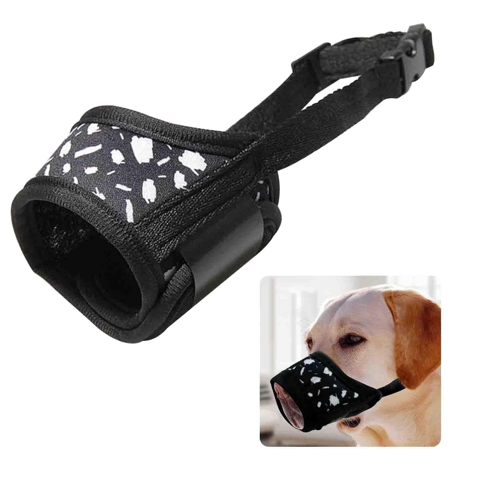 Bozal Transpirable para Perros Medianos y Pequeños, Ajustable y Suave, Ideal para Evitar Ladridos y Mordidas, Bozal Antiladridos de Nylon para Cachorros y Perros Adultos, Talla S