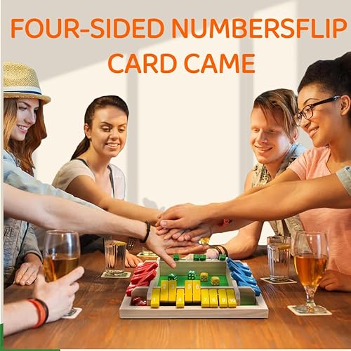 Miniatura 8 de Wooden Shut The Box Game, 4 Players, Educational Dice Board Game, Numbered Tiles, Home Classroom Camping, Anti-Slip Bottom