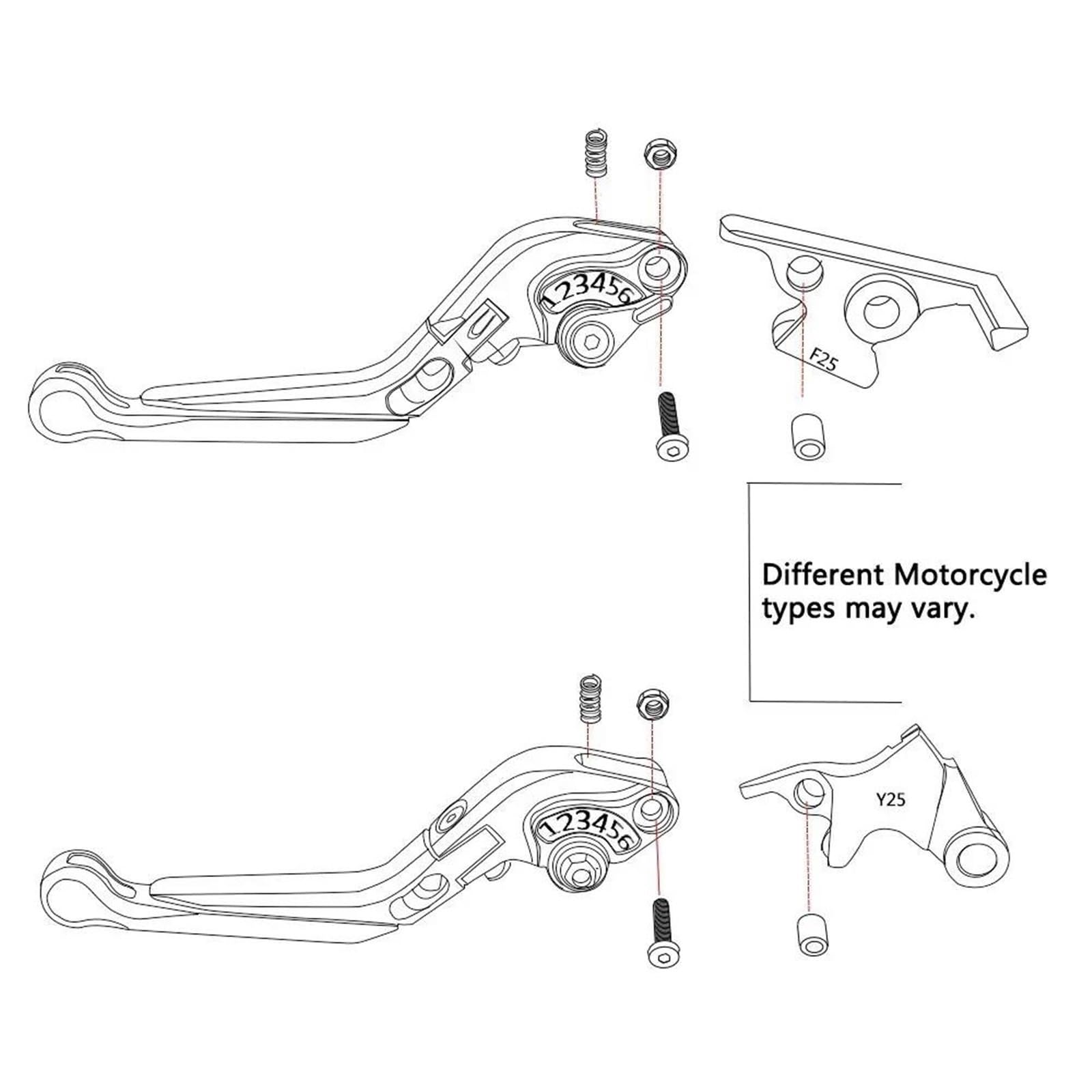 Freno a mano Accessori Per Leve Freno Frizione Moto Per Honda SH 350i 300i 150i 125i 350 150 125 300 2009-2021 2022 2023 2024 Manopole Manubrio Multicolore(Red)