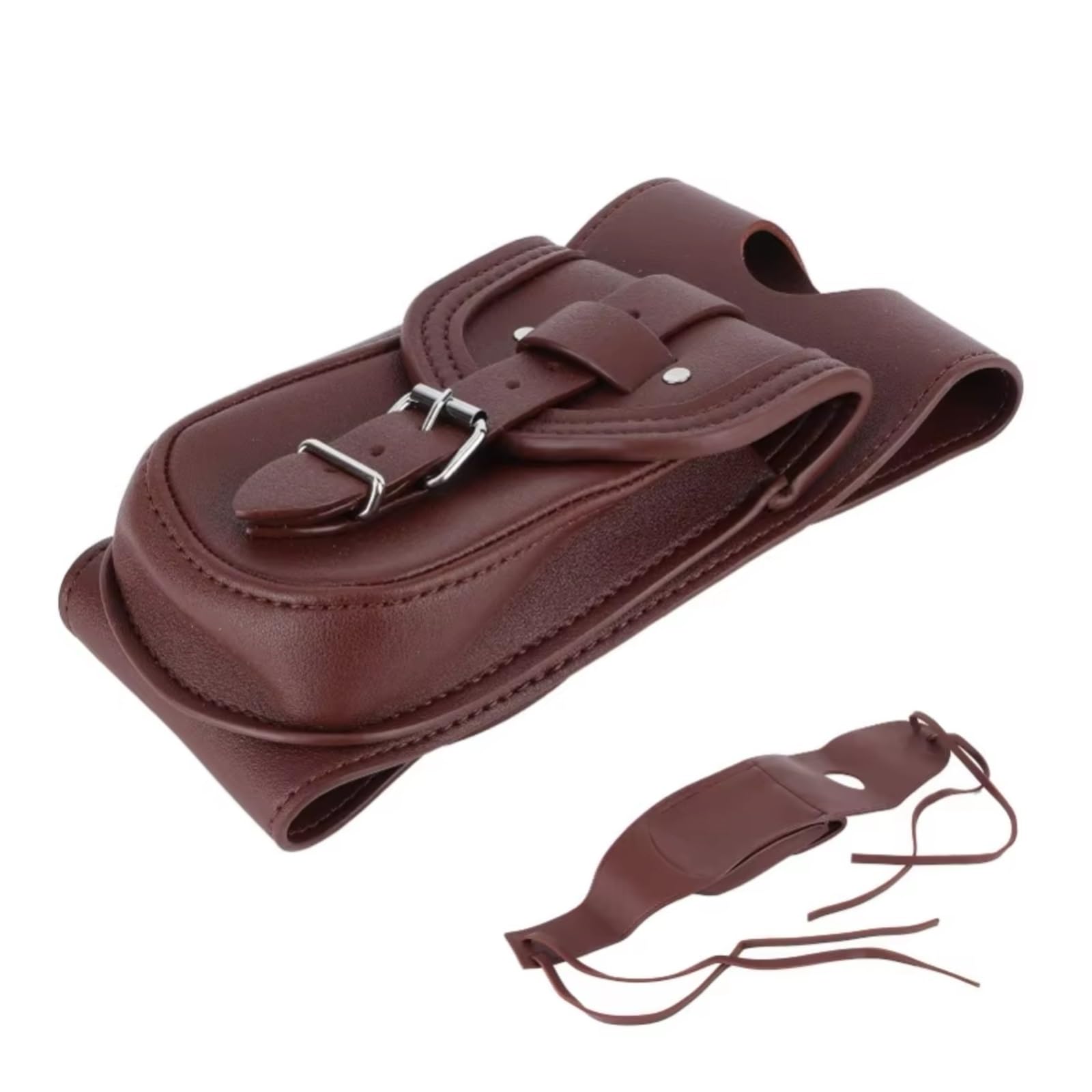 Borsa Portaoggetti Universale Motocicletta PU Gas Pannello Copertura Serbatoio Carburante Bavaglino Con Custodia Accessori Per Moto Sacche Moto(Brown)