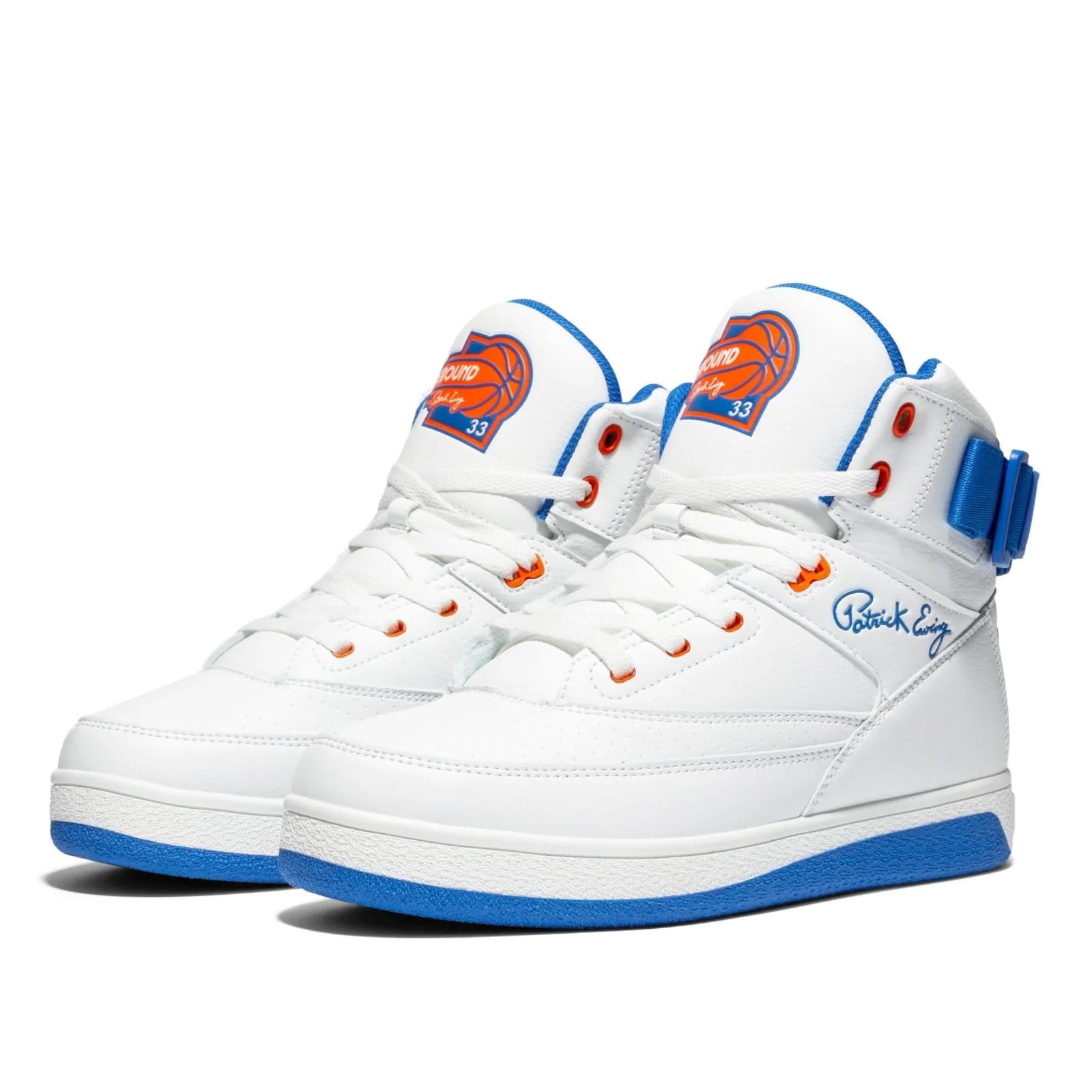 PATRICK EWING Athletics 33 HI x Orion Hybrid White Blue Orange High-Top Sneakers