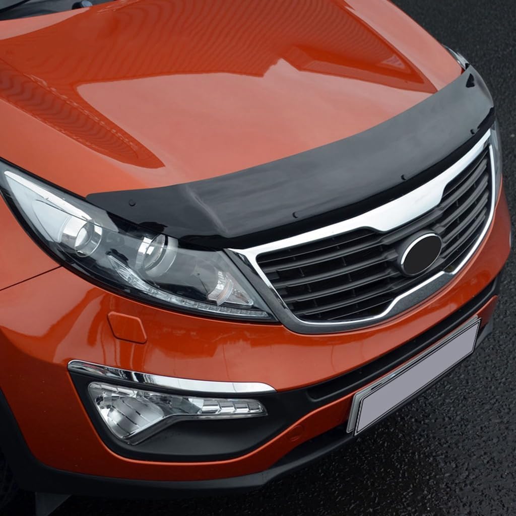 For Kia Sportage 2011 2012 2013 2014 2015 Bonnet Protector Guard Front Bug Shield Hood Deflector Hood Stone Hood Shields Piano Black