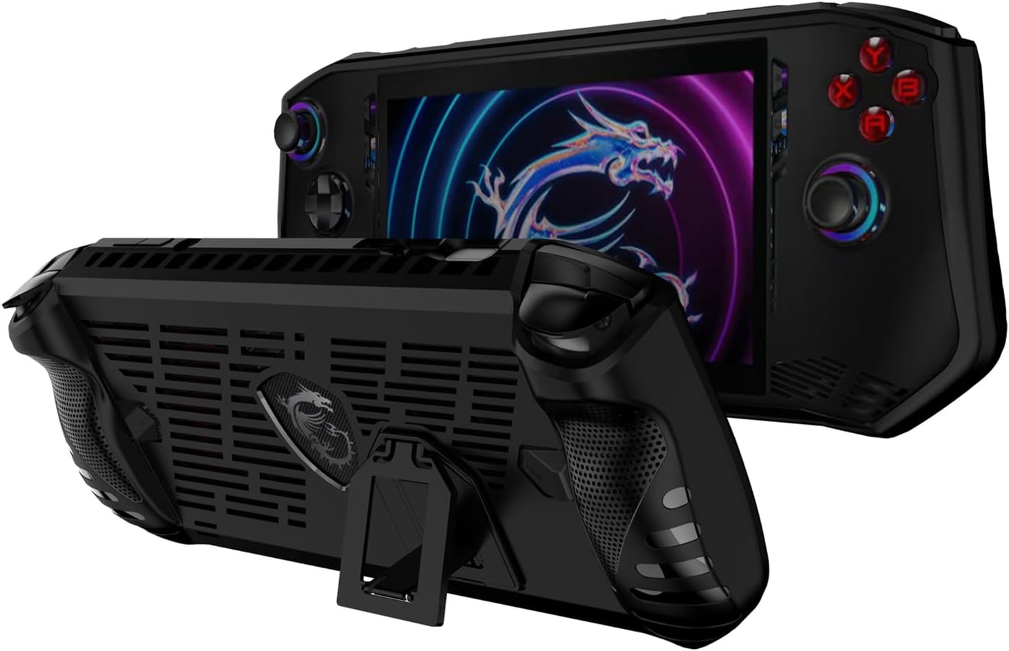 Protective Cover Case Compatible with Msi Claw,Soft TPU Protector Cover Shell with Kickstand for Msi Claw Handheld Console-Black