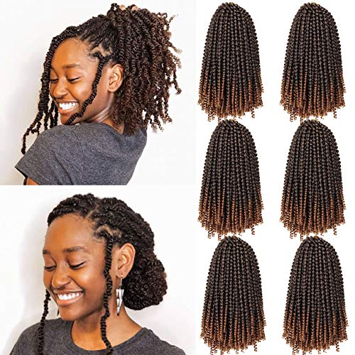 6 Packs Spring Twist Braiding Hair, 10 Inch T1B/30