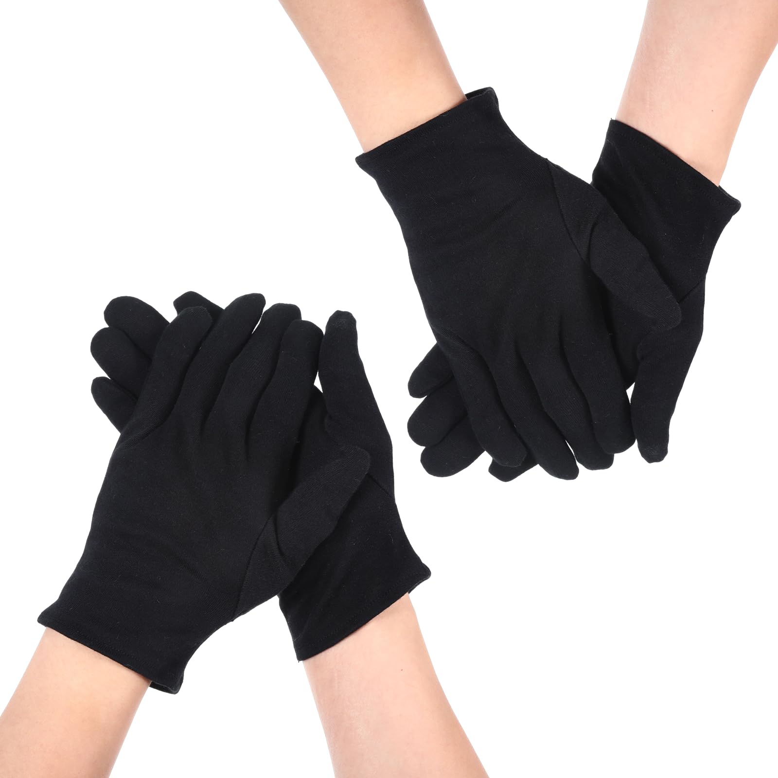 Parade handschoen Etiquette handschoenen voor vrouwen en heren zwart katoen formele smoking kostuum Ehrgarde kliksluiting inspectiehandschoenen munten, sieraden, zilver