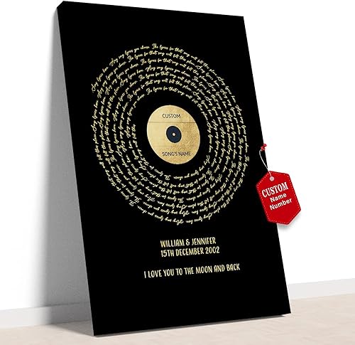 Vista 41 de Cartel de letras de canción de regalo personalizado para esposo, letras personalizadas y foto de pareja Wallart Letras de canciones de Wallart, arte