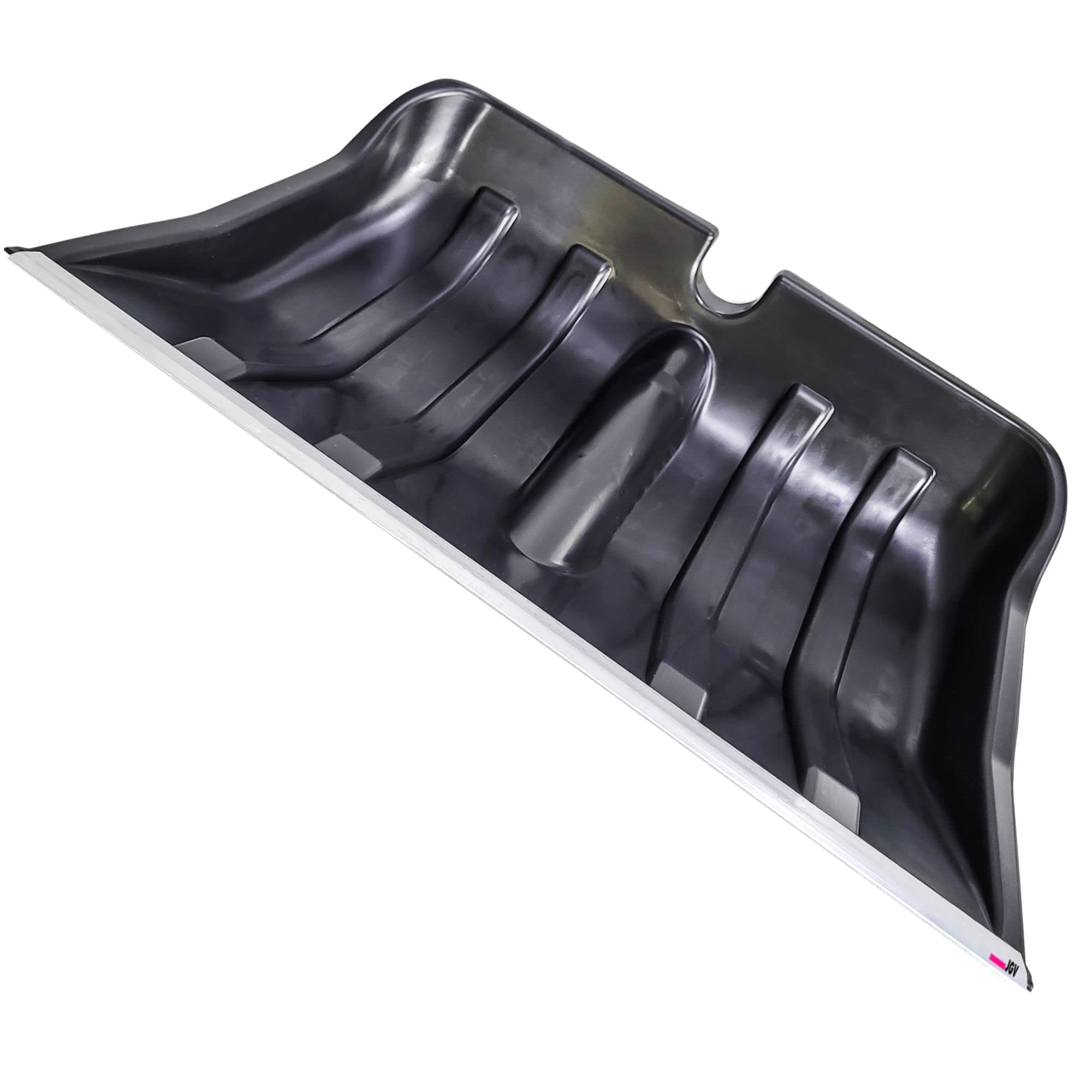 Große Schneeschaufel 46 cm breit mit ergonomischem Aluminium-Stiel und D-Griff Schneeschieber Schneeschippe Schneeschüppe Schneeräumer ergonomisch Spatengriff Schildschaufel Alu-Kante Kunststoffblatt