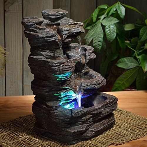 Fontanella decorativa da interni Piedra grigio con...