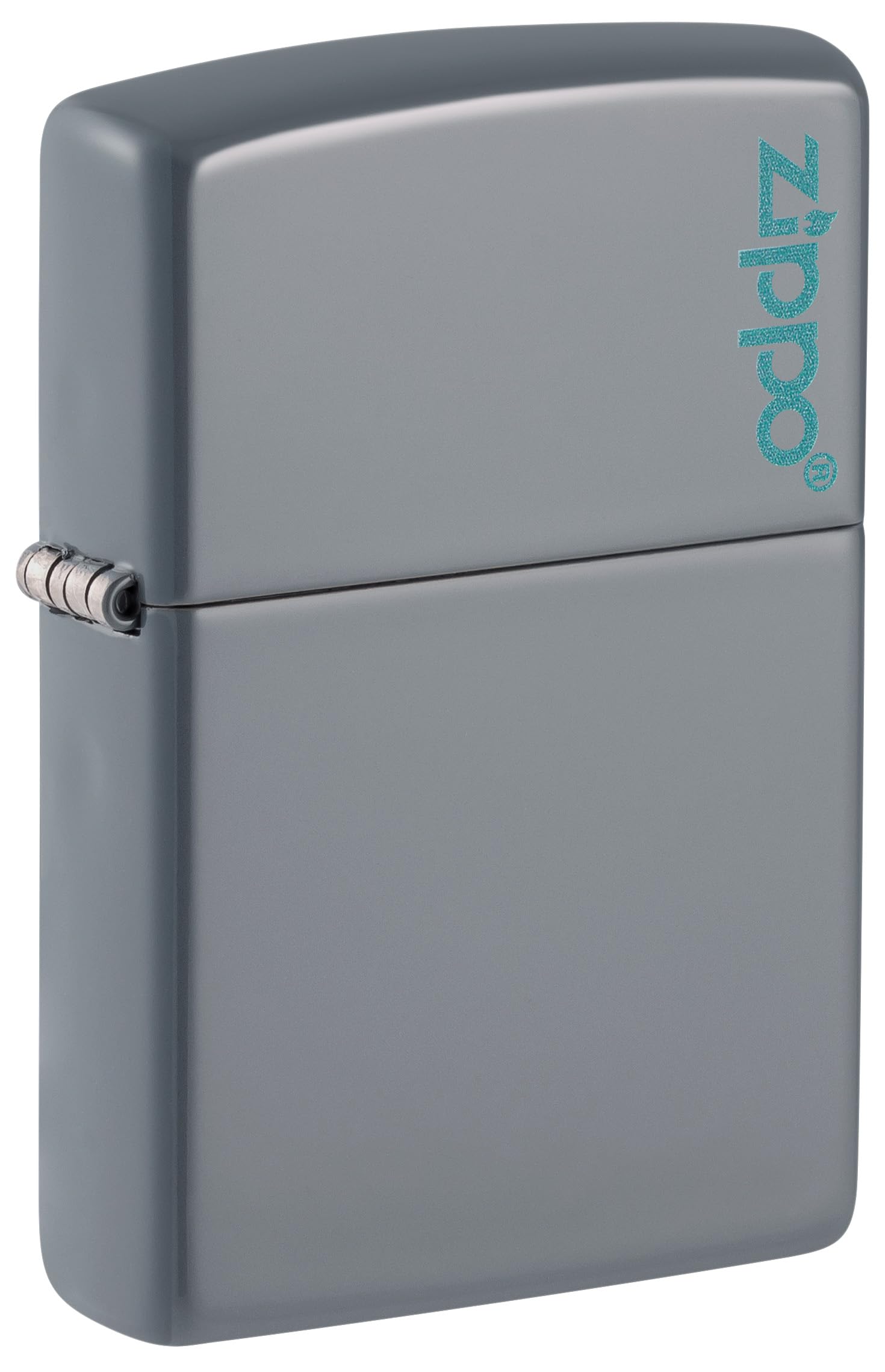Zippo Flat Grey Logo Pocket Lighter