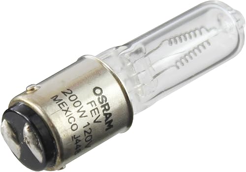 SYLVANIA 54441 - FEV - Escenario y estudio - T4 - Bombillas de 200 vatios - 120 voltios - Base de bayoneta CC - 3200K