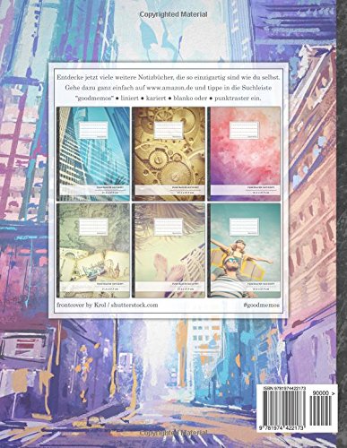 Punktraster Notizbuch • A4-Format, 100+ Seiten, Soft Cover, Register, „Skyscraper“ • Original #GoodMemos Dot Grid Notebook • Perfekt als Skizzenbuch, Tagebuch, Handlettering Übungsbuch