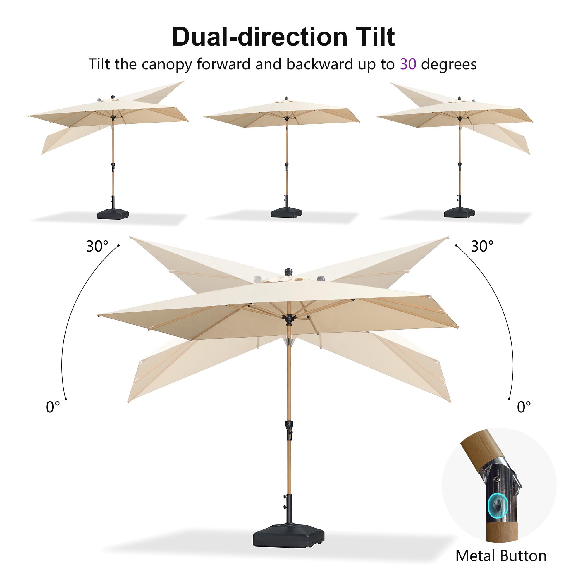 12 foot side post patio umbrellas 9X12ft Hydraulic Cantilever Patio Umbrellas in 4 Colors