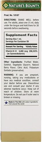 Miniatura 2 de De la Naturaleza Bounty, fuerza de Super B-12, 5000 mcg, 2-Ounce, paquete de de 2, 2