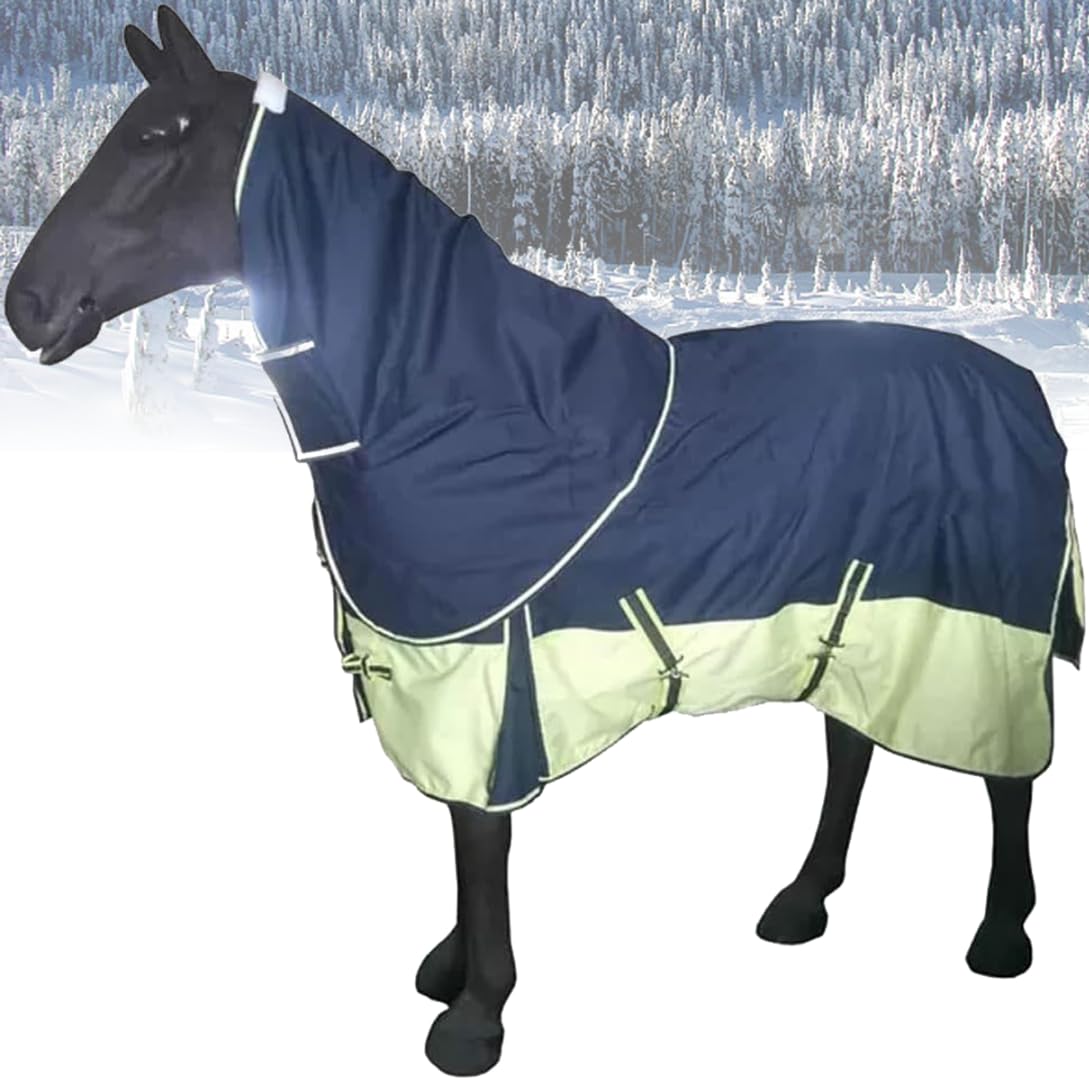 Manta de caballo de invierno KLUFO impermeable con cuello desmontable 145cm