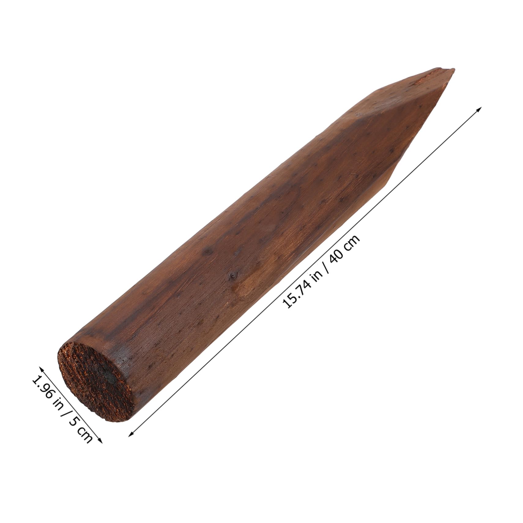 Abaodam Lot de 2 Piquets de Clôture en Bois Marron pour Jardin, Tuteurs Robustes pour Plantes et Petits Arbres, Chemins et Expositions