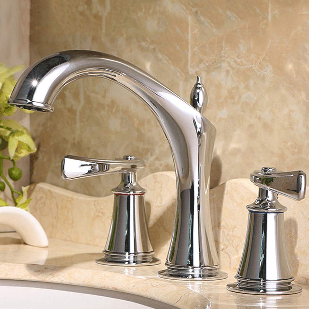 TRE Home Rubinetto Per Lavabo Bagno A 1 Foro - Nero Opaco In Acciaio Inox, Monocomando Con Scarico Incluso