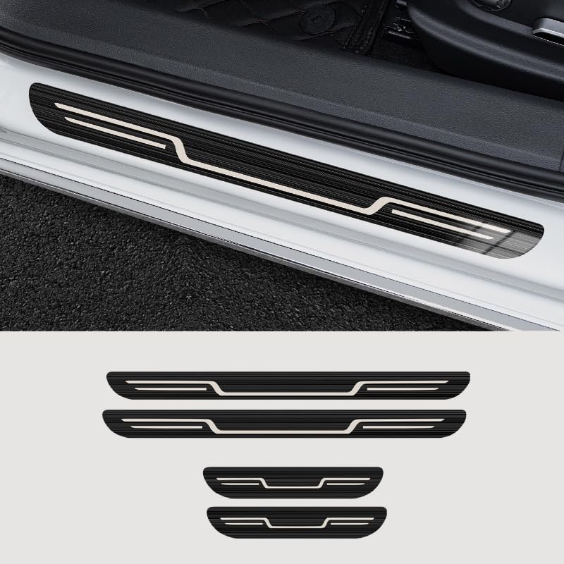 Protecteurs De Seuil De Porte Voiture En Fibre Carbone – 4 Pièces, Pour Kia GT LINE, Autocollants