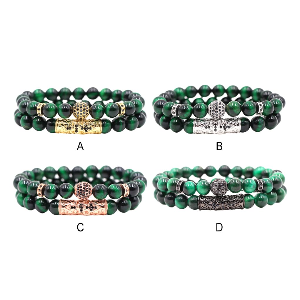 20 Set di Bracciale alla Moda da 2 Pezzi per Donna Bracciale Fatto a Mano per Un Look per Unico Bracciale Fatto a Mano in Rame Regali di Lusso per Uomo 4