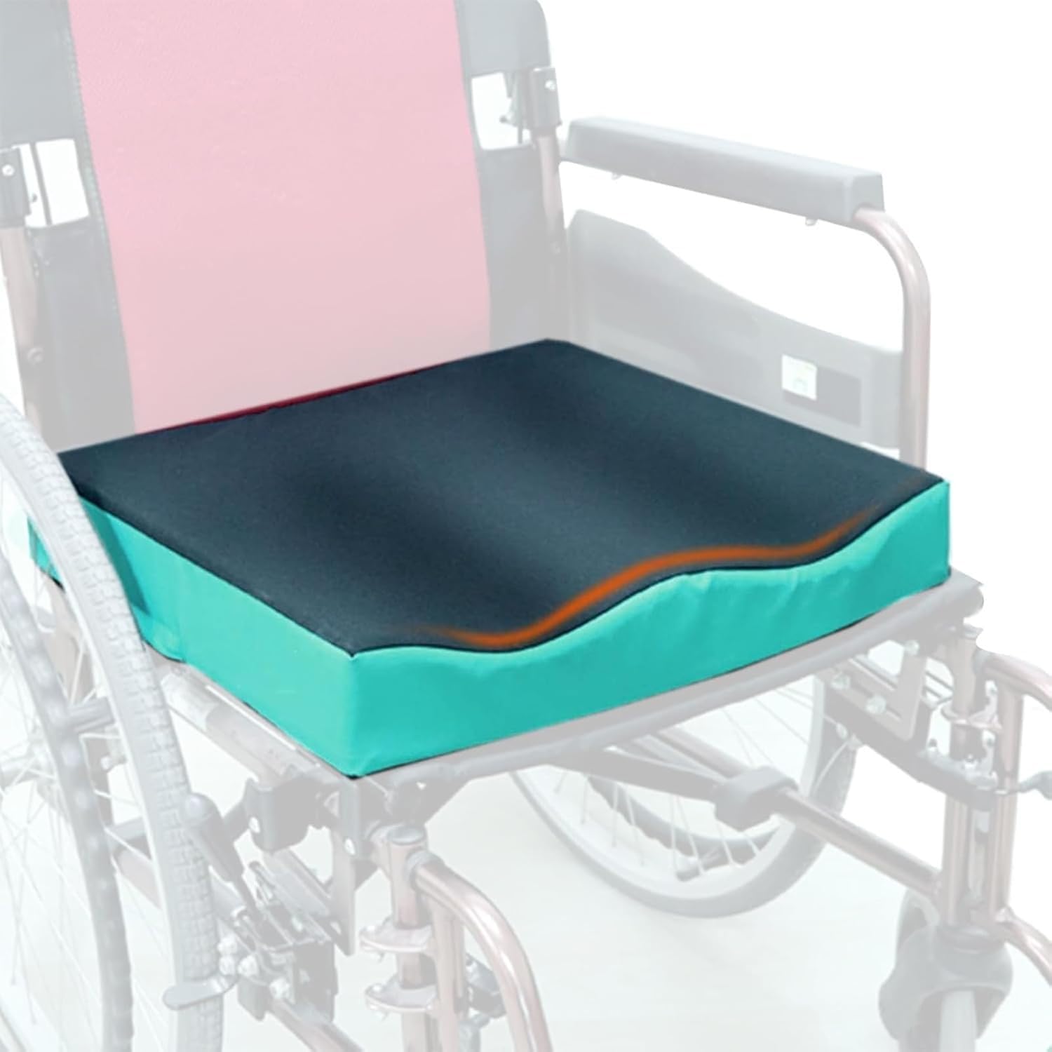 Cojín para silla de ruedas, espuma viscoelástica de gel que alivia la presión, cojín ergonómico antiescaras para sentarse durante mucho tiempo, ideal para silla de oficina y silla de ruedas