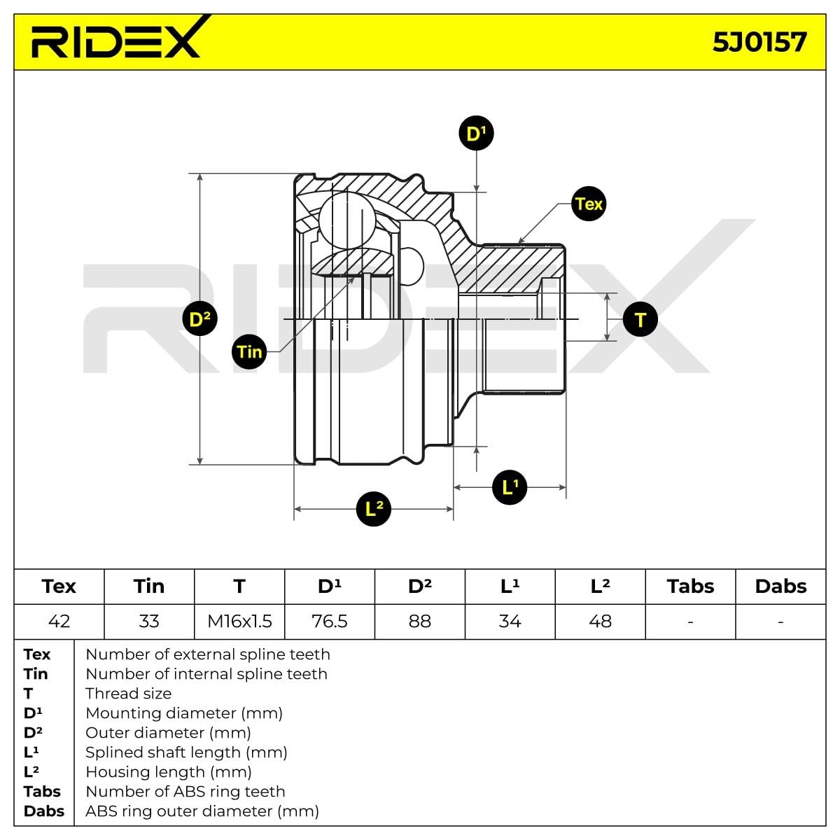 13D0369 RIDEX Semiasse Assale anteriore Dx, 611mm 13D0369 ❱❱❱ prezzo e esperienza