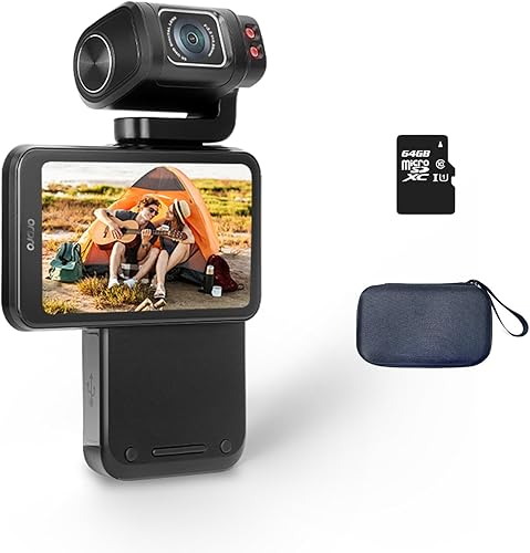 ORDRO Videocámara M3 5K, cámara de mano de visión nocturna WiFi IR para YouTube, cámara de video UHD 4K con pantalla táctil abatible de 3.5